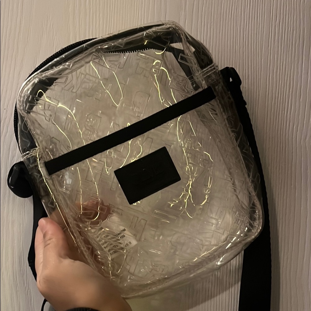 Clear Crossbody Bag with Black Strap